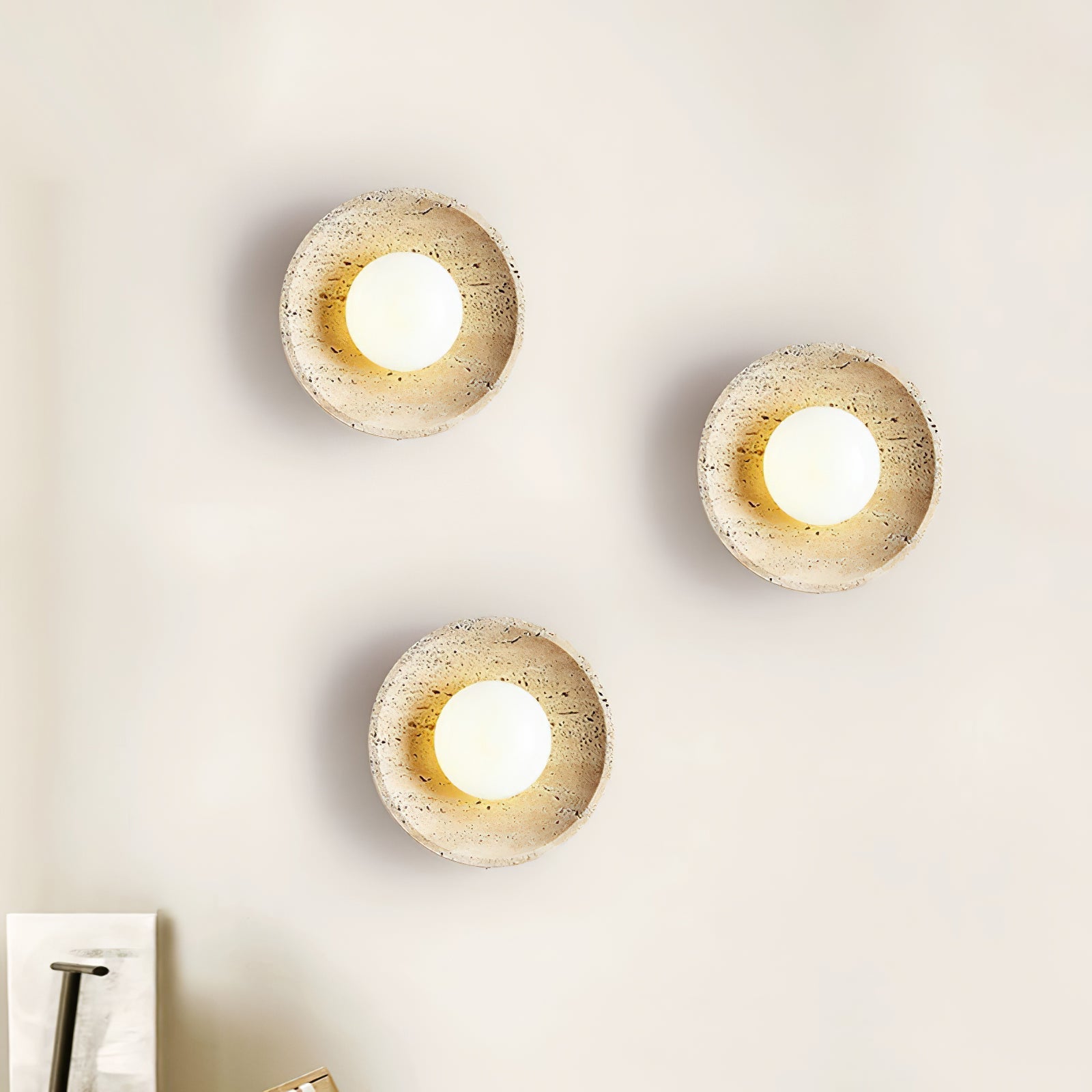 Stone Eclipse Plug-In Wall Light, Plug-In Wall Sconce, detail 7