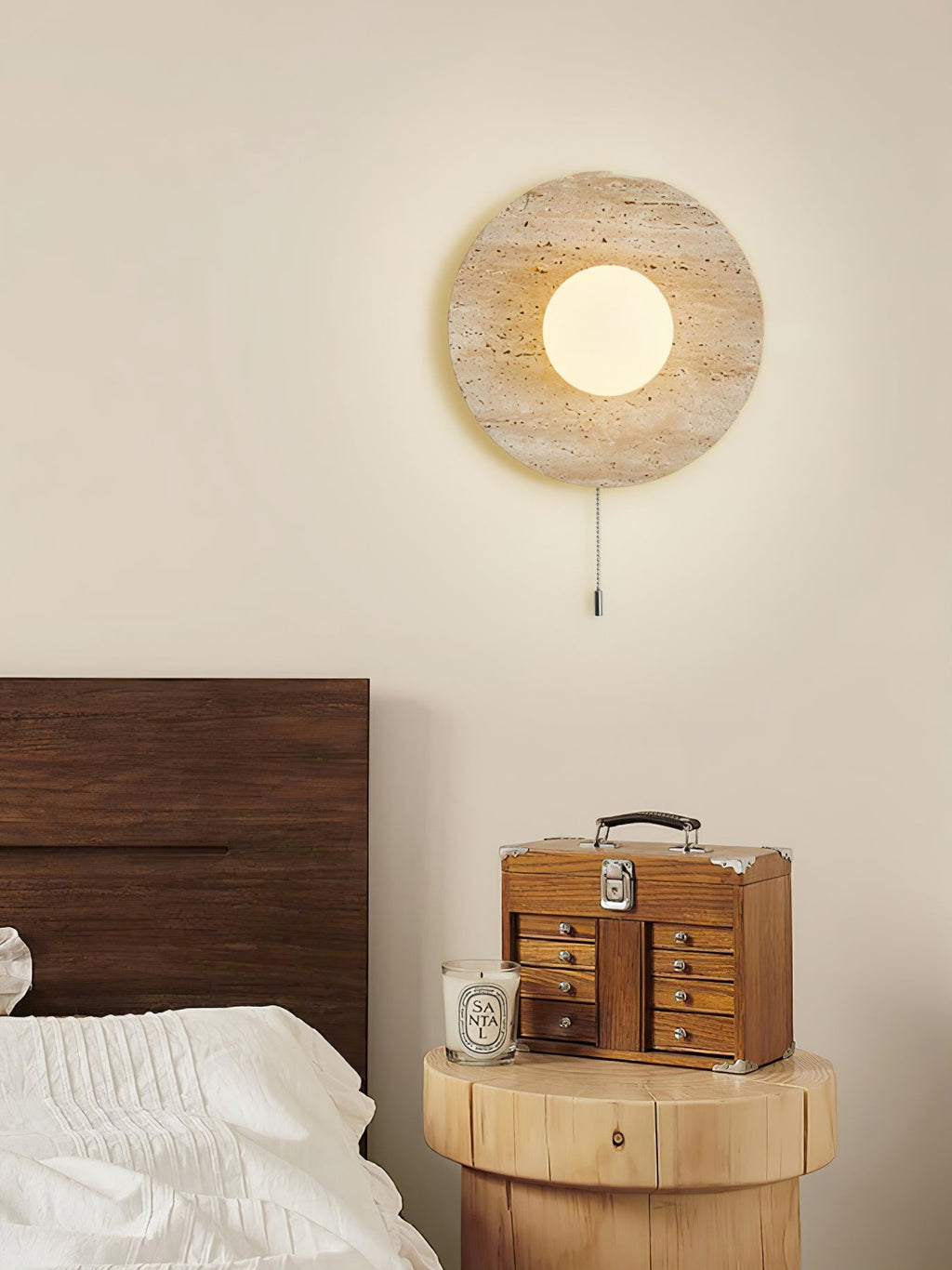 Stone Lunar Eclipse Wall Light, Plug-In Wall Sconce, detail 15
