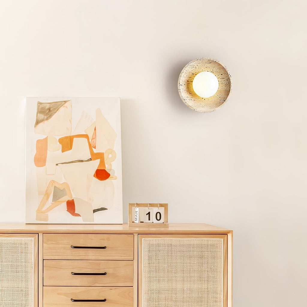 Stone Eclipse Plug-In Wall Light, Plug-In Wall Sconce, detail 8