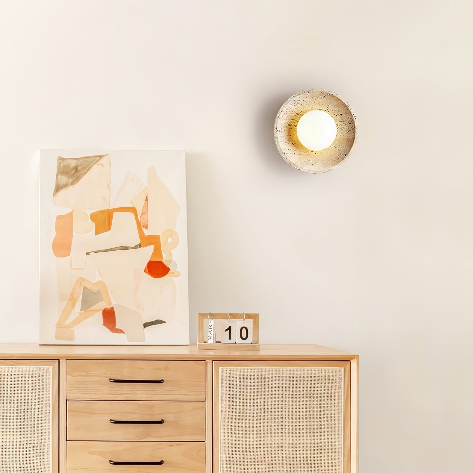 Stone Eclipse Plug-In Wall Light, Plug-In Wall Sconce, detail 8