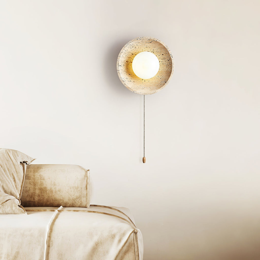 Stone Lunar Eclipse Wall Light, Plug-In Wall Sconce, detail 22