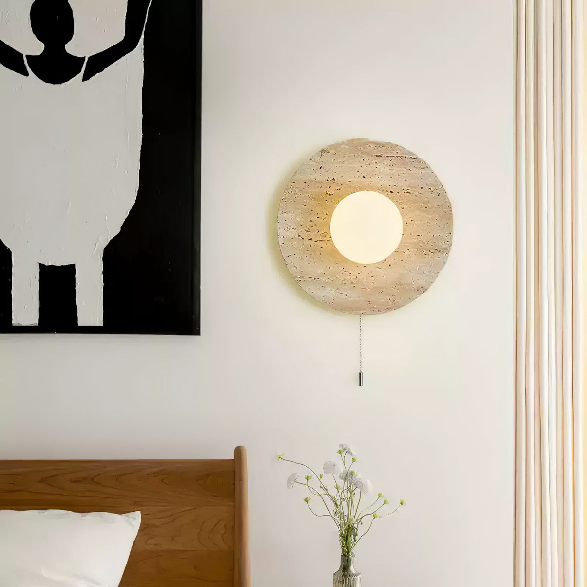 Stone Lunar Eclipse Wall Light, Plug-In Wall Sconce, detail 23