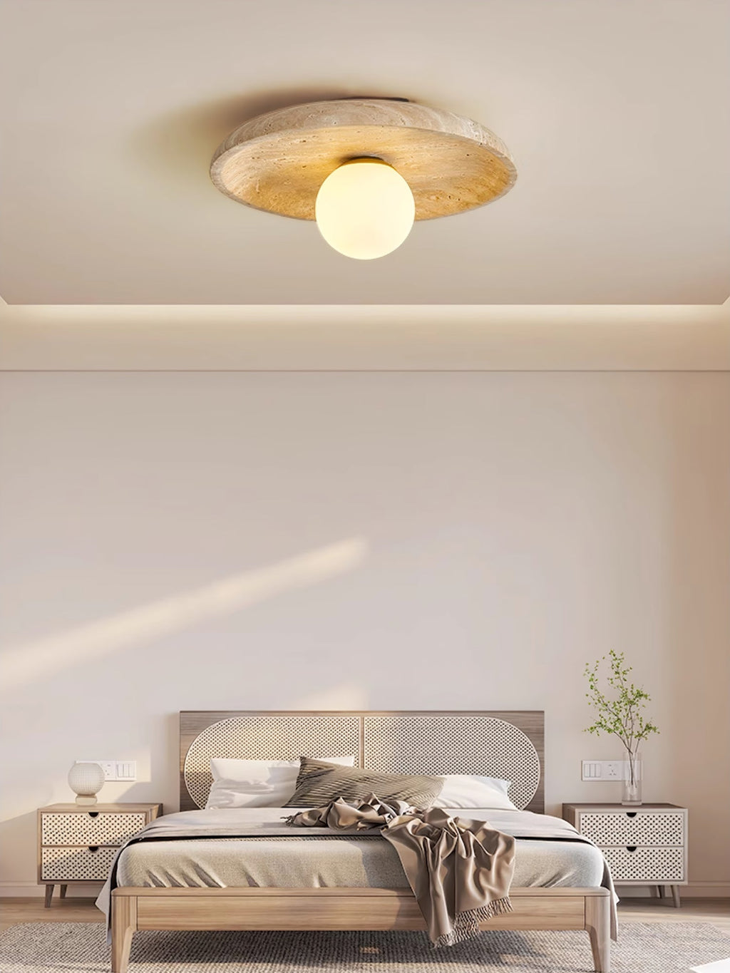 Stone Lunar Eclipse Wall Light, Plug-In Wall Sconce, detail 9