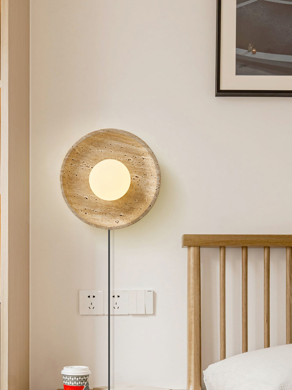 Stone Eclipse Plug-In Wall Light, Plug-In Wall Sconce, detail 17