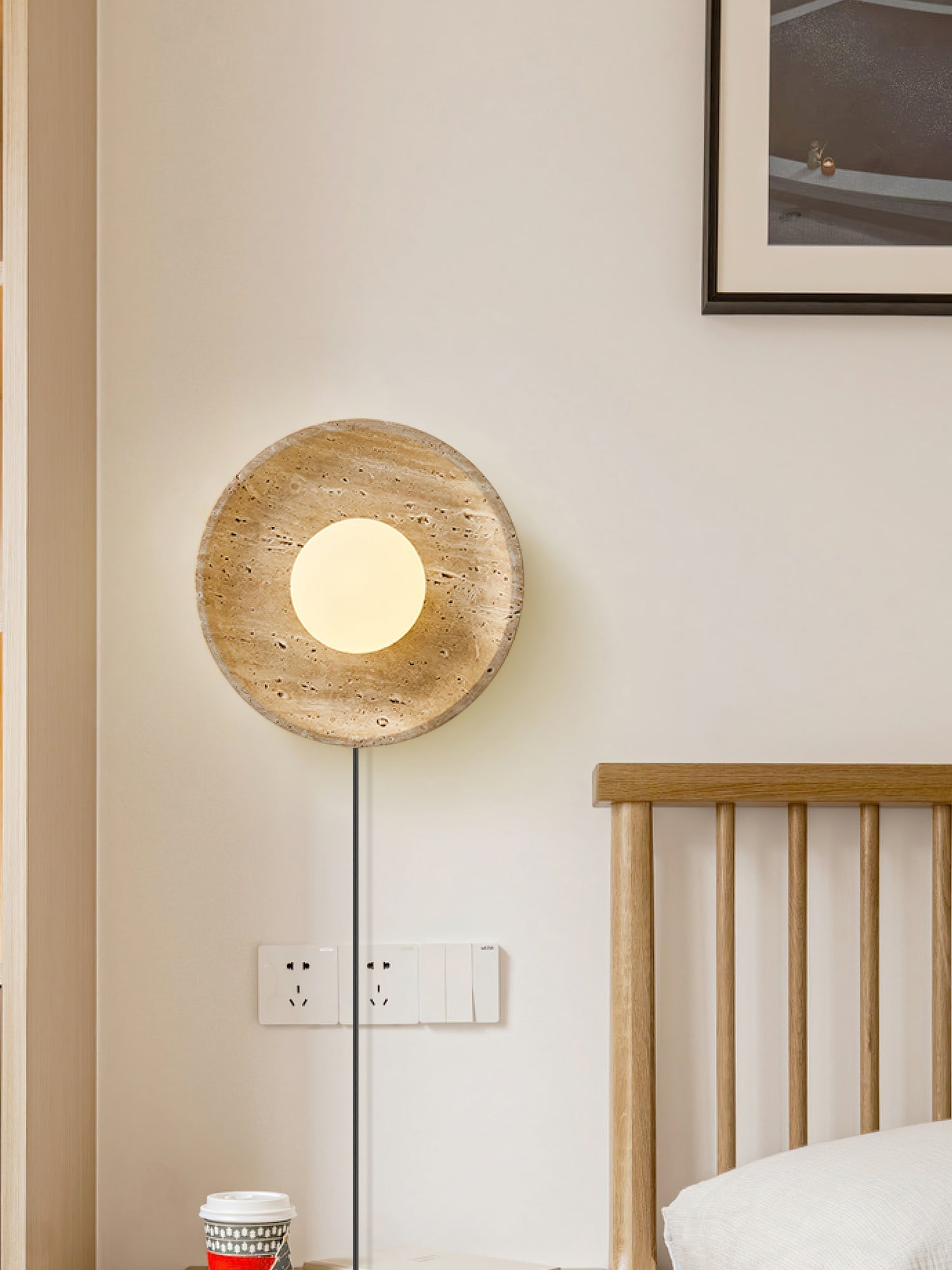 Stone Eclipse Plug-In Wall Light, Plug-In Wall Sconce, detail 17