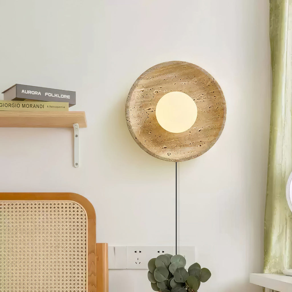 Stone Eclipse Plug-In Wall Light, Plug-In Wall Sconce, detail 12