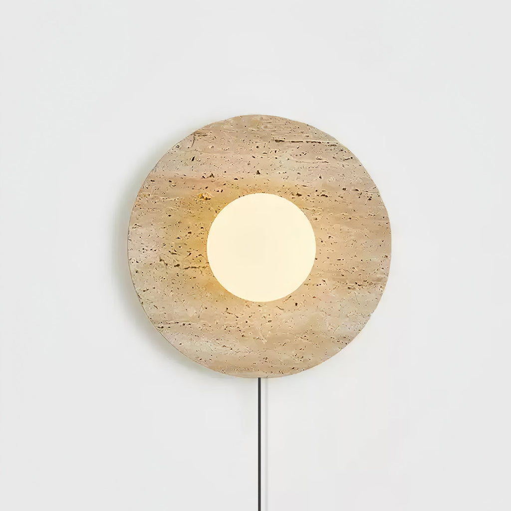Stone Eclipse Plug-In Wall Light, Plug-In Wall Sconce, detail 2