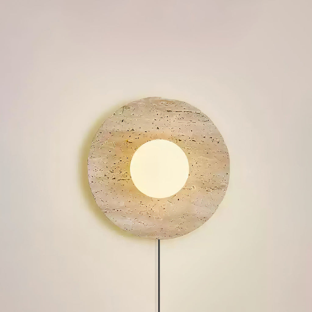 Stone Eclipse Plug-In Wall Light, Plug-In Wall Sconce, detail 3