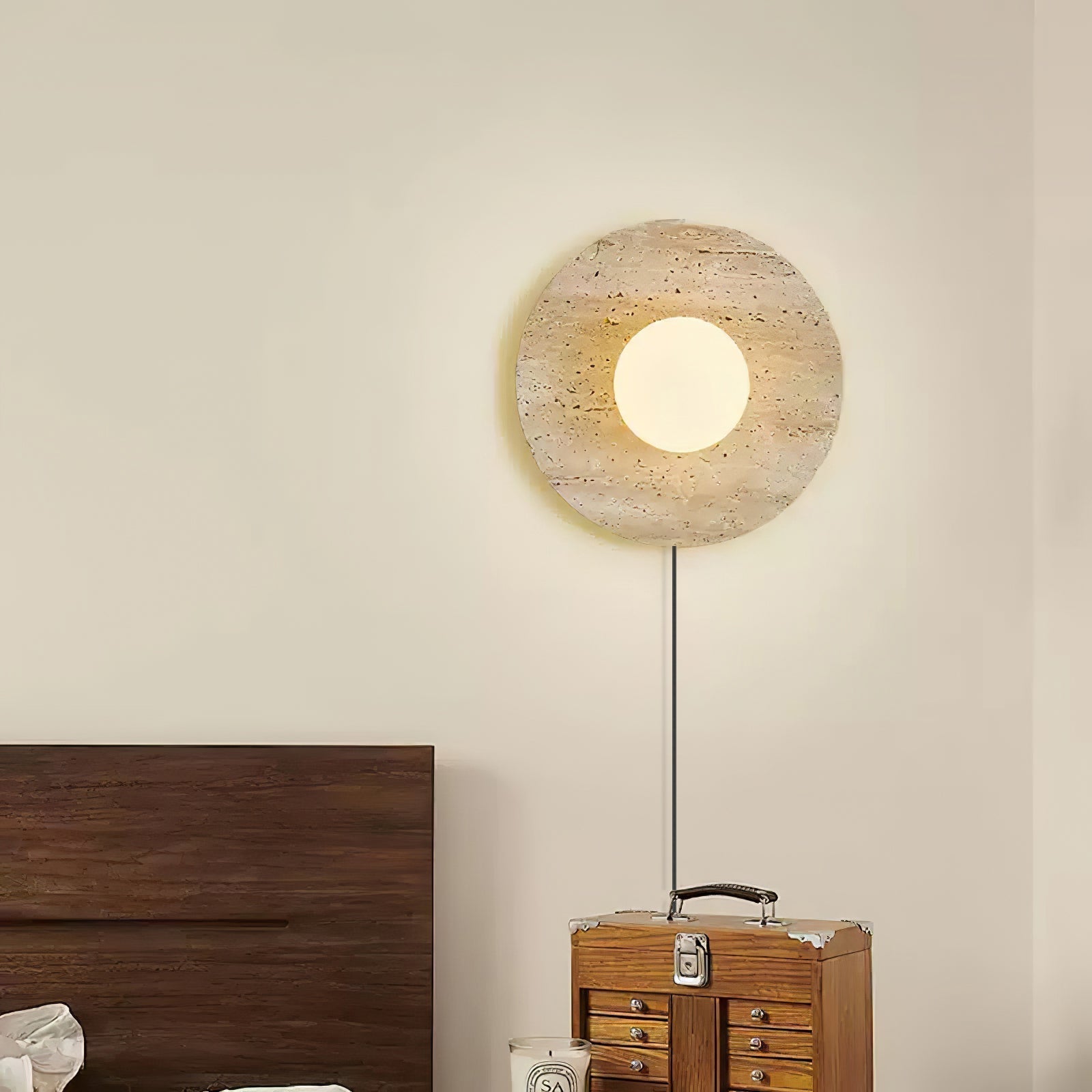 Stone Eclipse Plug-In Wall Light, Plug-In Wall Sconce, detail 11