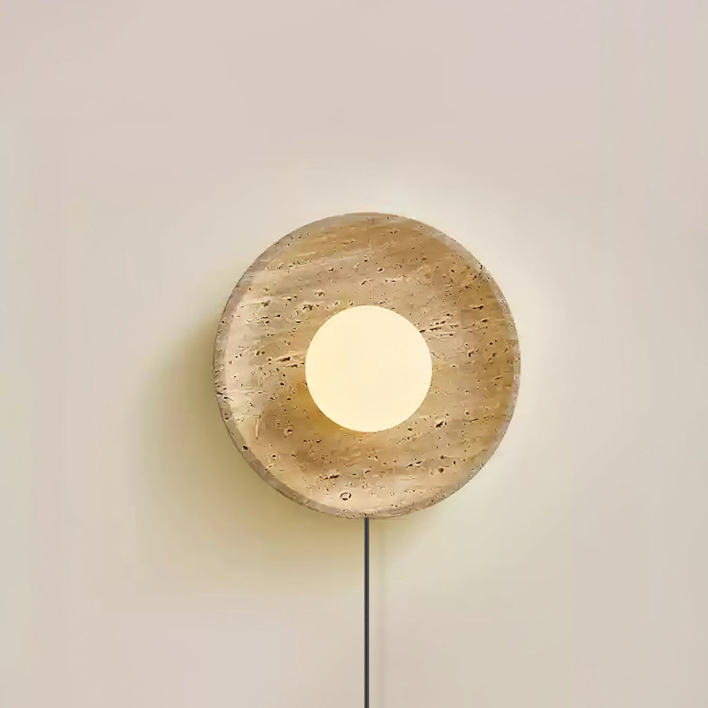 Stone Eclipse Plug-In Wall Light, Plug-In Wall Sconce, detail 4