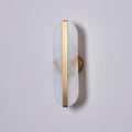 Stone Wall Alabaster LED Wall Light, Hardwired Wall Sconce, Brass, Dia 13cm x H 40cm