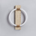 Stonek Wall Light, Hardwired Wall Sconce, Travertine, Dia 30cm x 40cm
