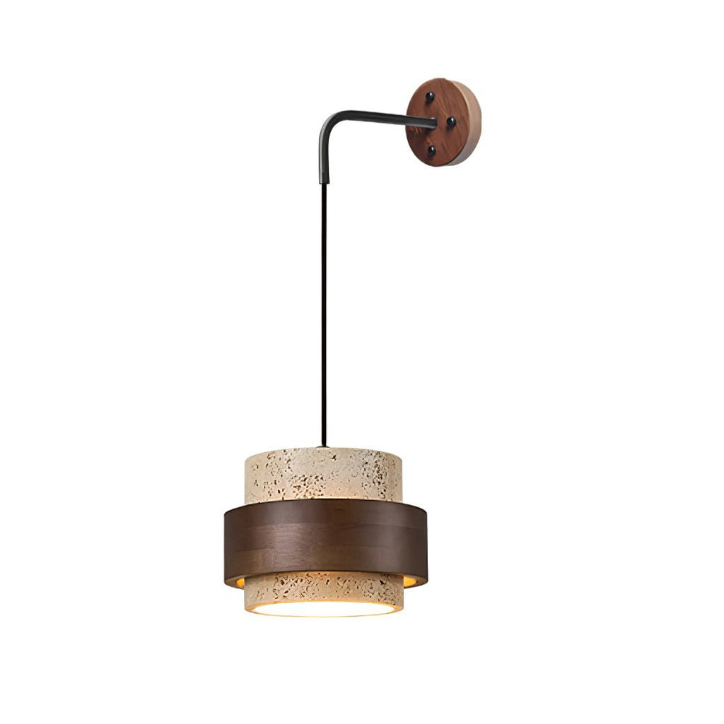 Stonova Travertine Wall Light, Hardwired Wall Sconce, detail 9