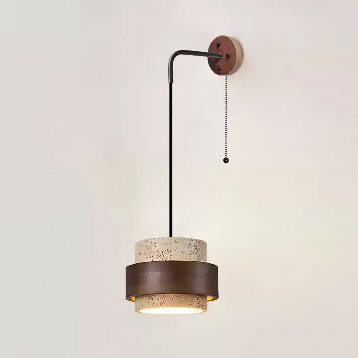 Stonova Travertine Wall Light, Hardwired Wall Sconce, detail 14