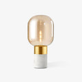 Storm Marble Table Light, Bedside Table Lamp, Metal, ∅ 9″ x H 18.8″