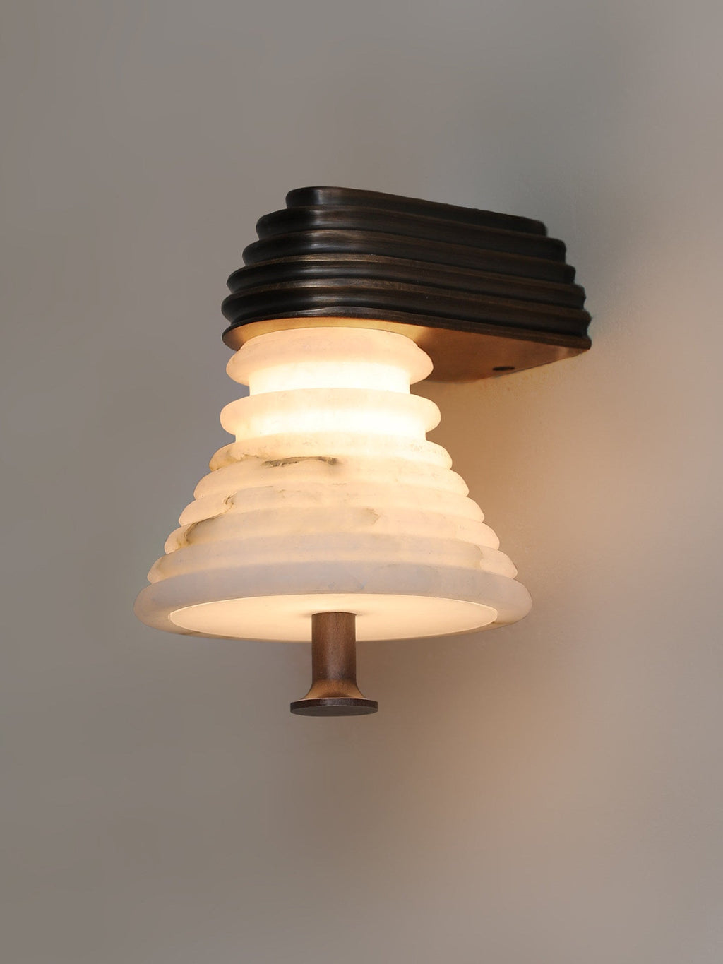 Strata Alabaster Wall Light, Hardwired Wall Sconce, detail 12