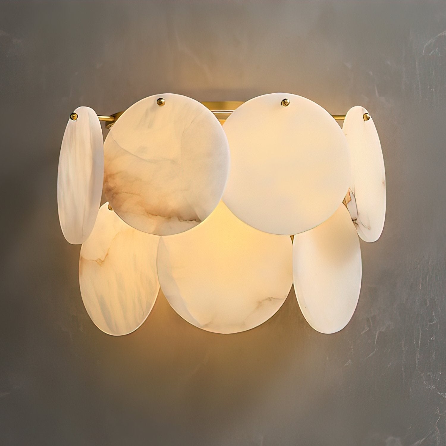 Strata Lumina Alabaster Wall Light, Hardwired Wall Sconce, detail 15