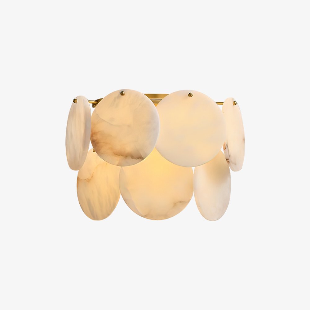 Strata Lumina Alabaster Wall Light, Hardwired Wall Sconce, detail 13