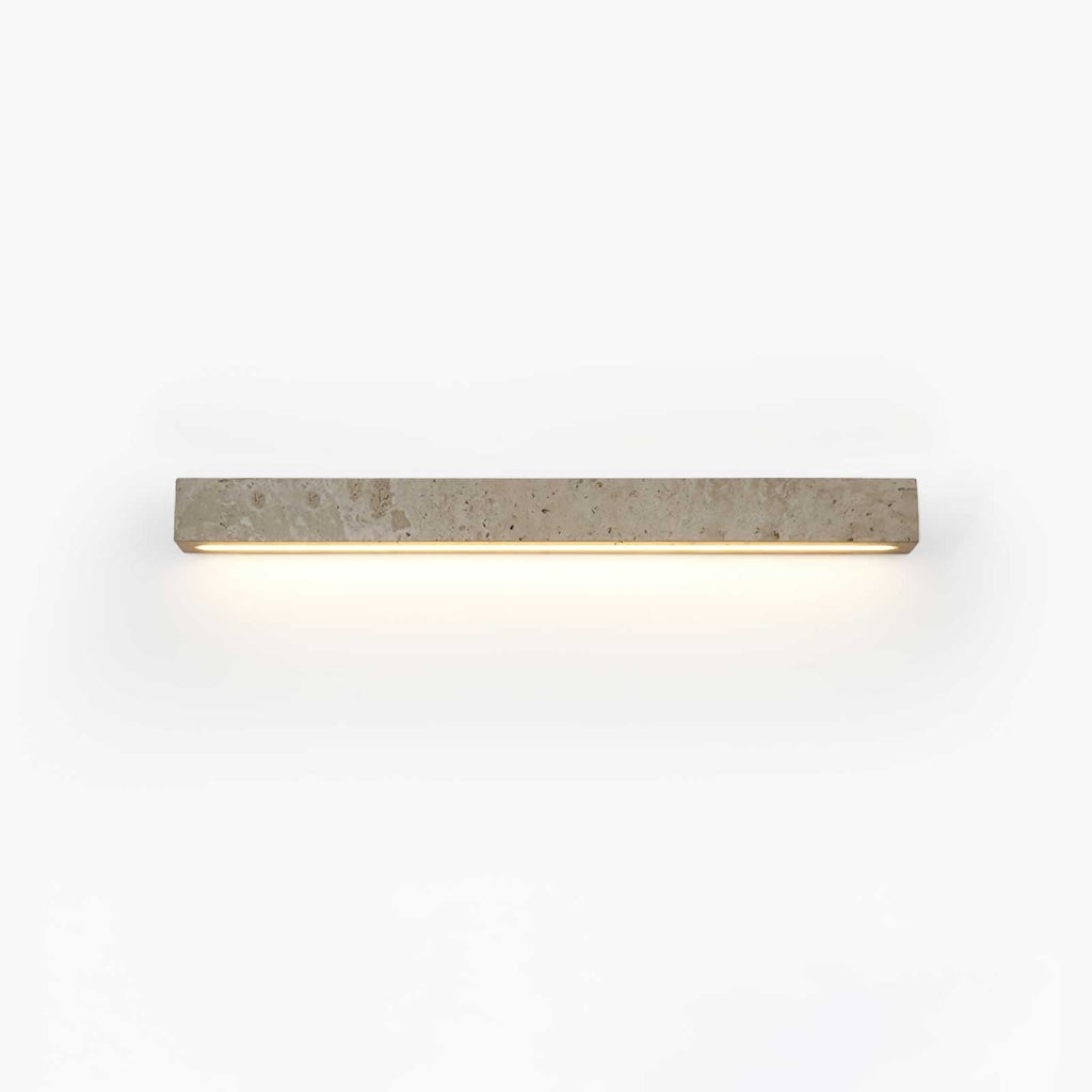 Stravik Wall Light, Hardwired Wall Sconce, Yellow Travertine, L 48cm x W 5cm