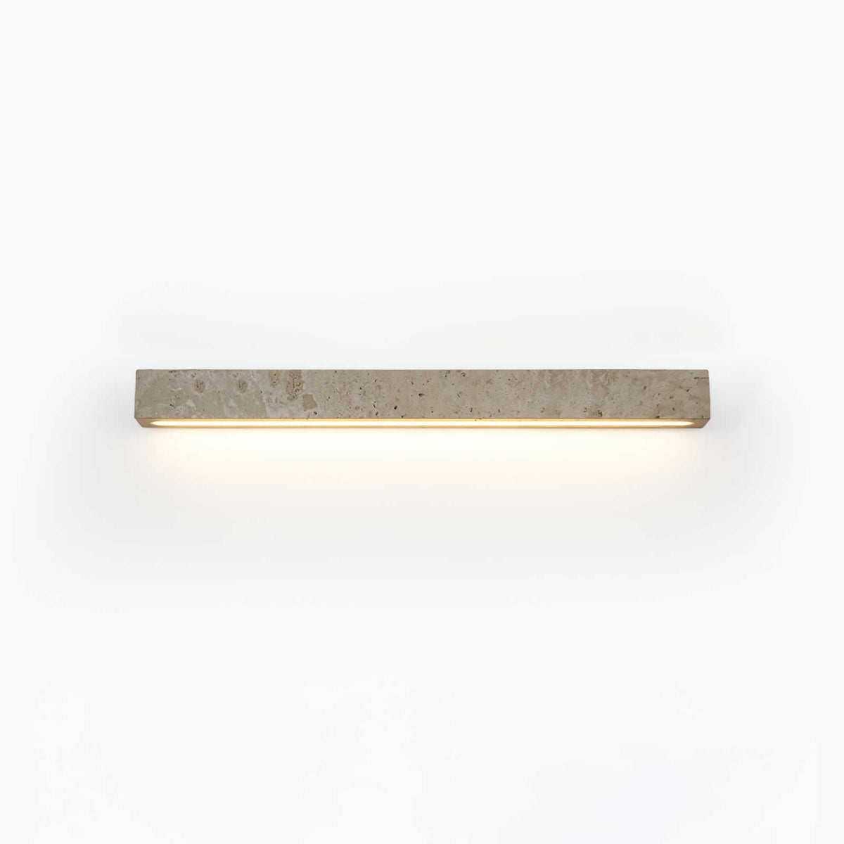 Stravik Wall Light, Hardwired Wall Sconce, Yellow Travertine, L 48cm x W 5cm
