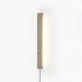 Stravik Plug-In Wall Light, Plug-In Wall Sconce, Yellow Travertine, L 48cm x W 5cm