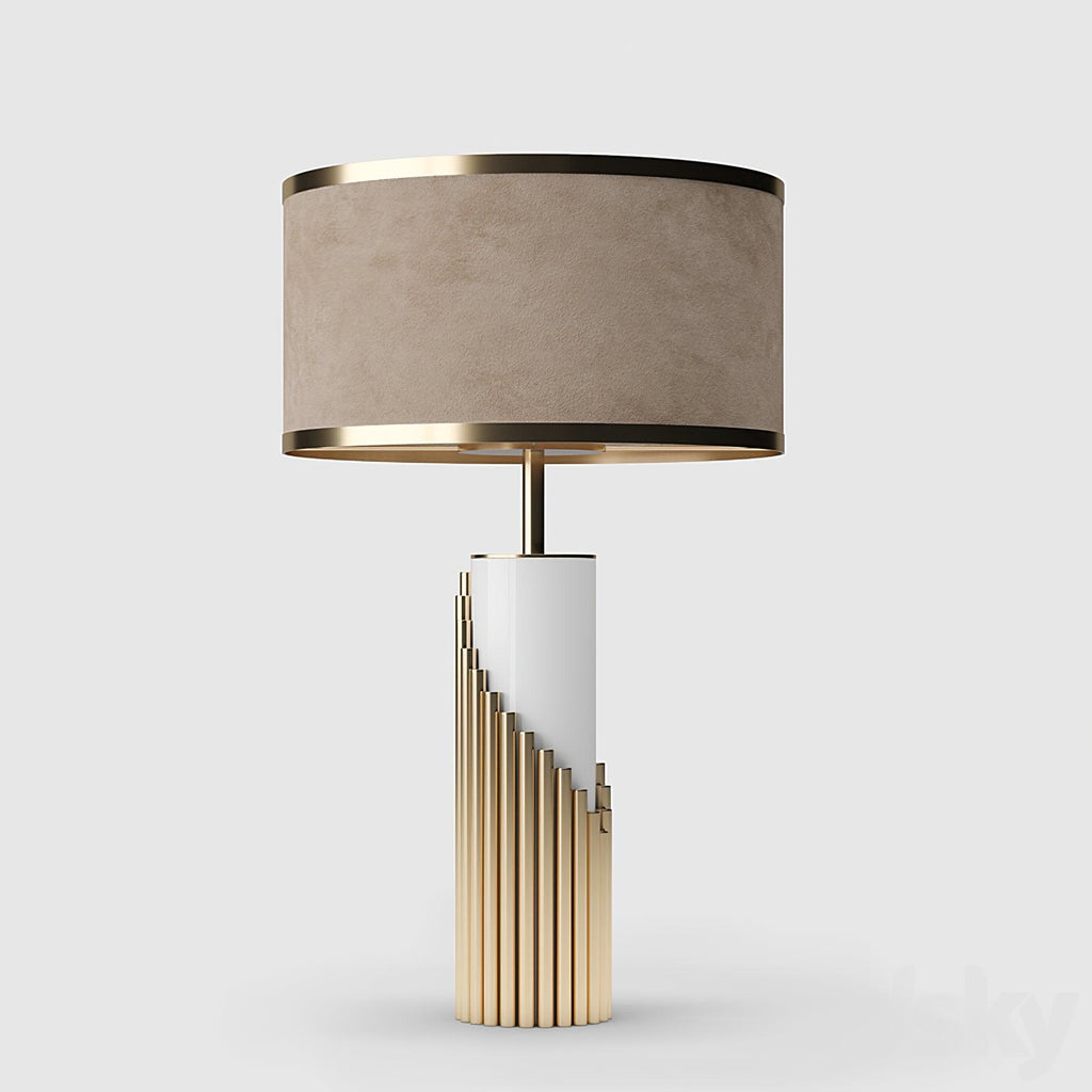 Streamline Table Light, Bedside Table Lamp, Marble, Dia 38cm x H 65cm