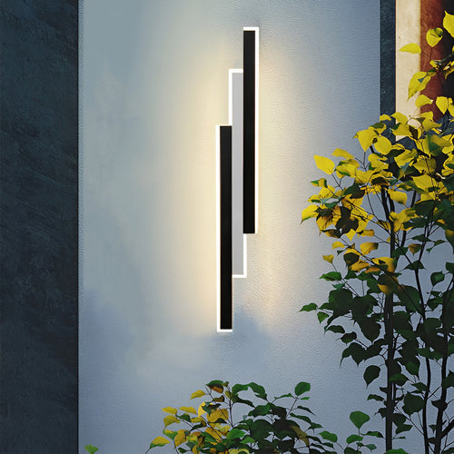 3-Light Combined Linear Wall Fixtures 3-LED Rectangle Bar Exterior Wall Light, Outdoor Wall Light, 28"