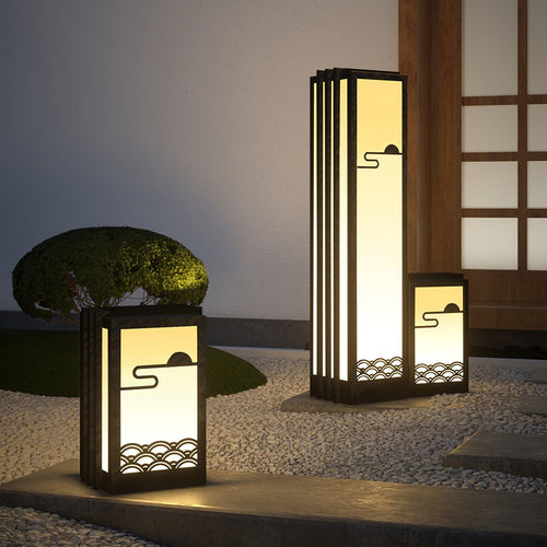 Acrylic Sunrise Pattern Garden Light, Outdoor Wall Light, detail 2