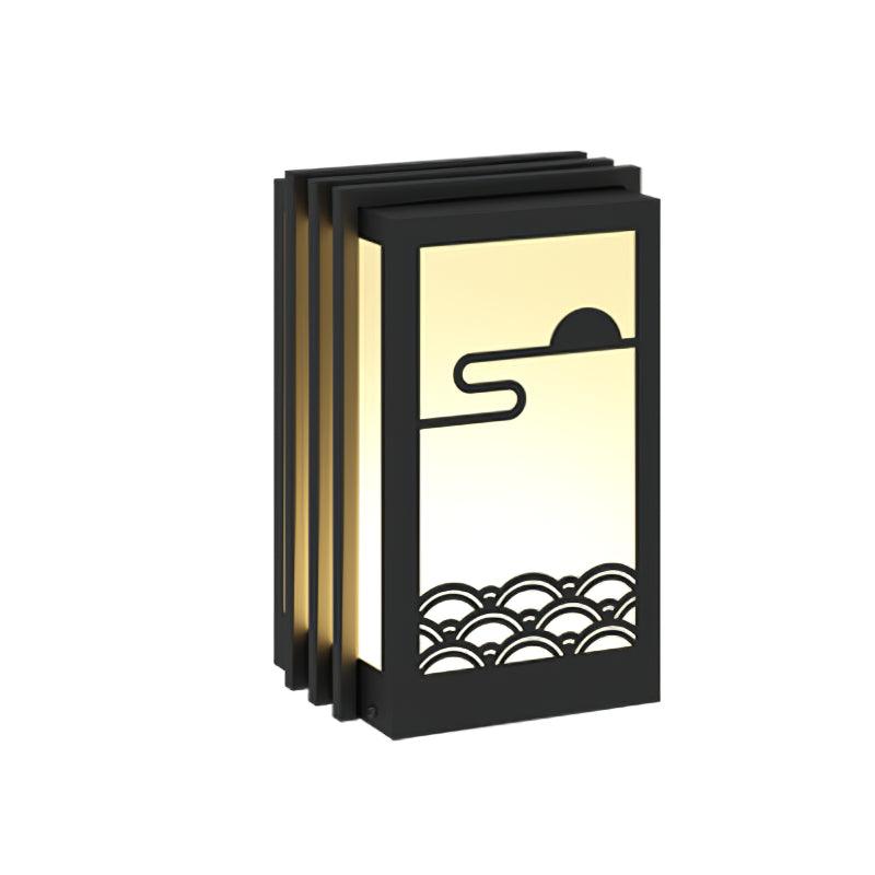 Acrylic Sunrise Pattern Garden Light, Outdoor Wall Light, detail 5