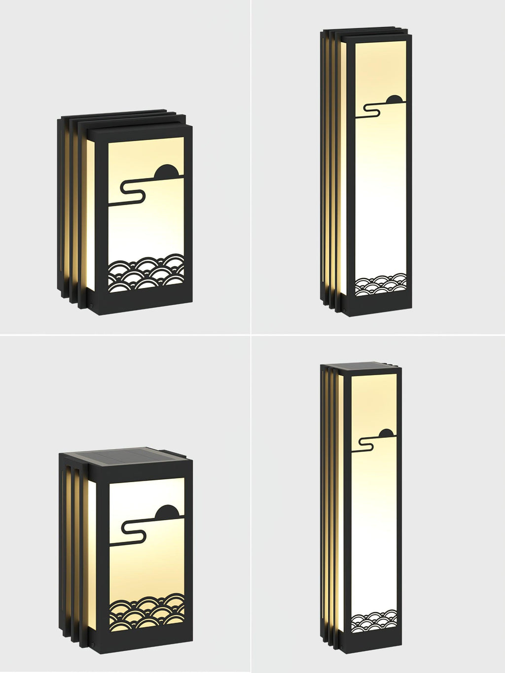 Sunrise Pattern Exterior Light, Outdoor Wall Light, detail 6