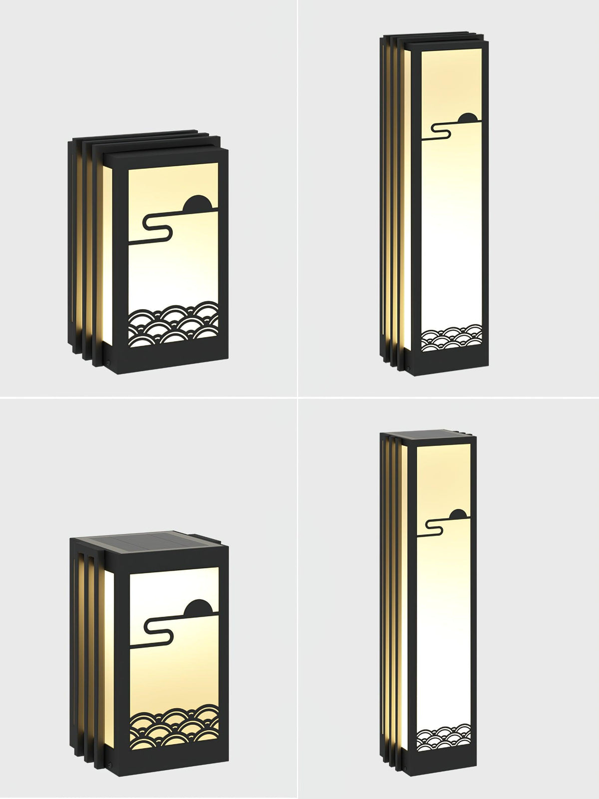 Sunrise Pattern Exterior Light, Outdoor Wall Light, detail 6