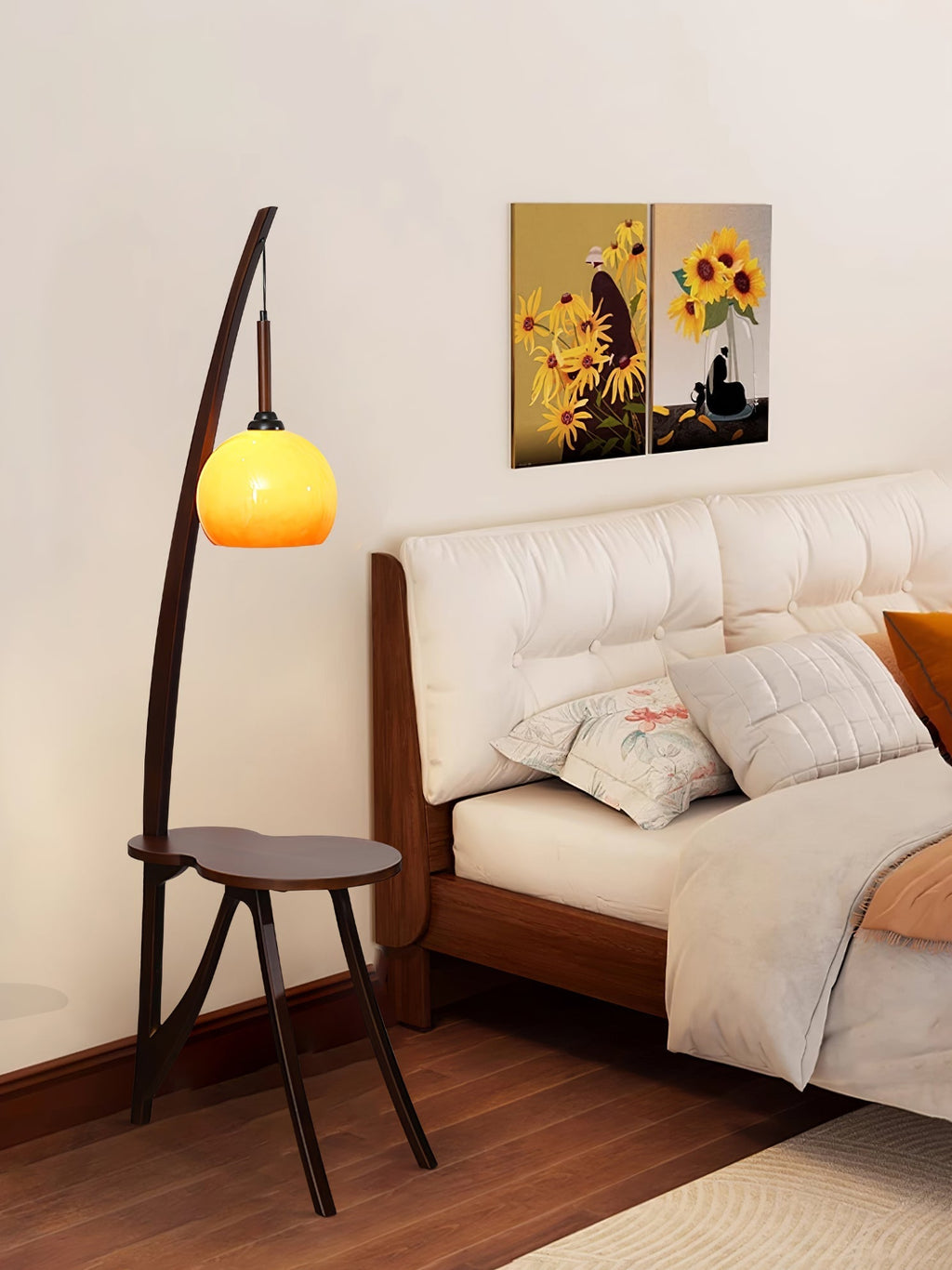 Arc Wood Suspended Floor Light, Floor Lamp, detail 7
