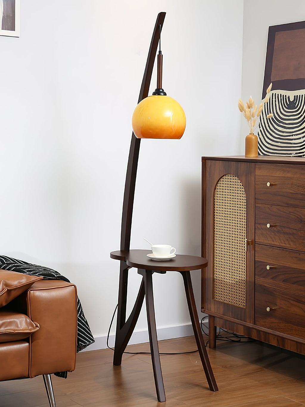 Arc Wood Suspended Floor Light, Floor Lamp, detail 14