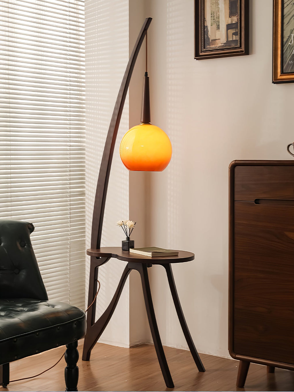 Arc Wood Suspended Floor Light, Floor Lamp, detail 15