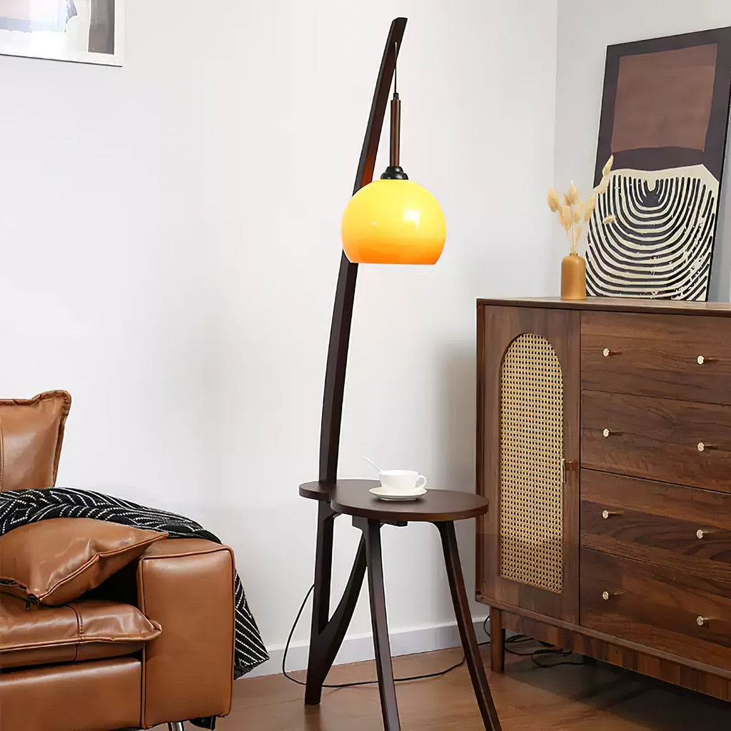 Arc Wood Suspended Floor Light, Floor Lamp, detail 3