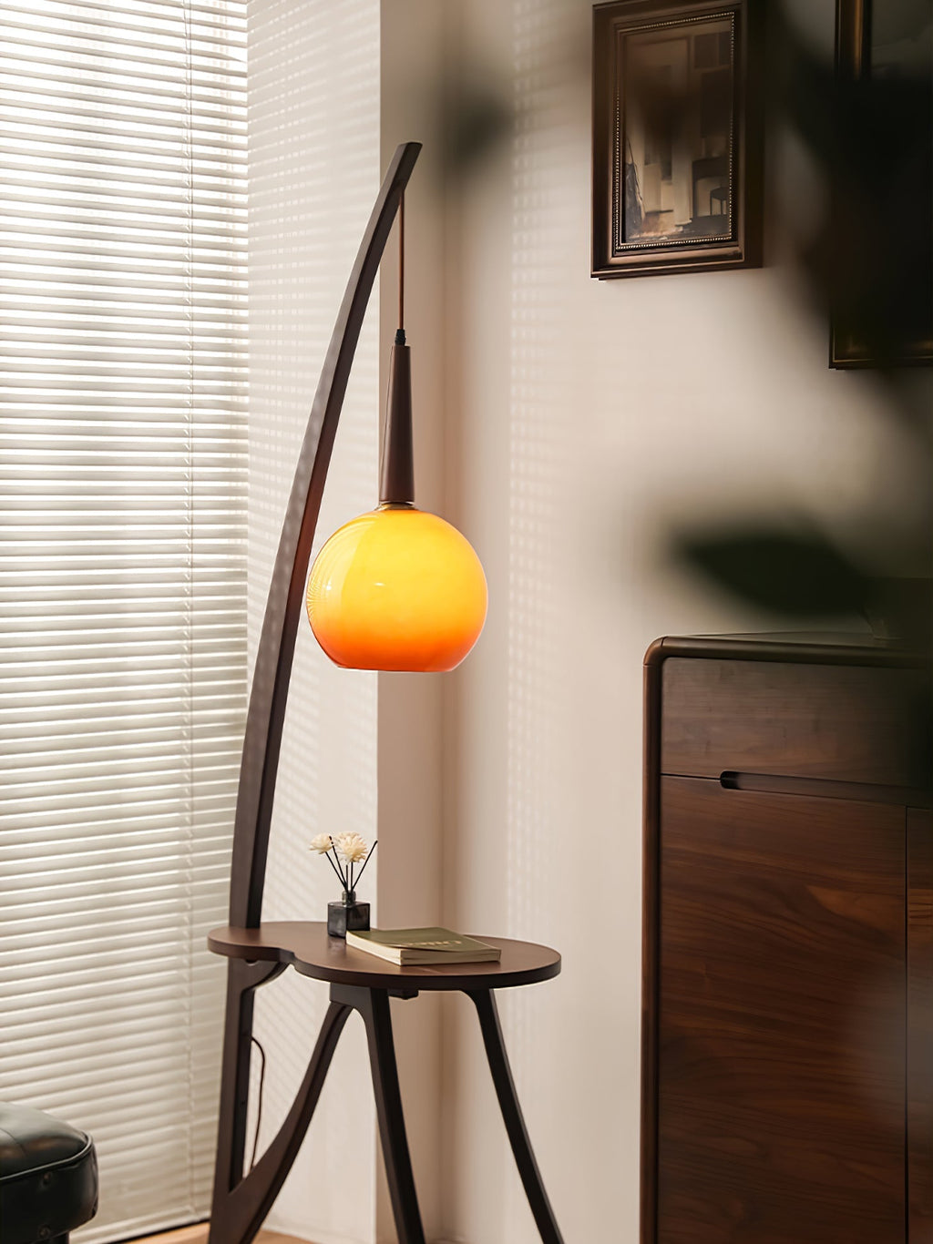 Arc Wood Suspended Floor Light, Floor Lamp, detail 8