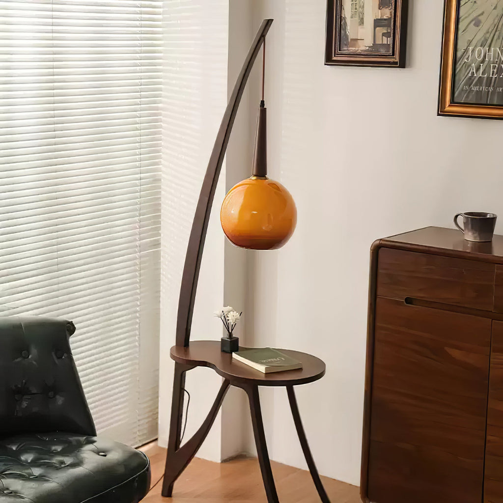 Arc Wood Suspended Floor Light, Floor Lamp, detail 11