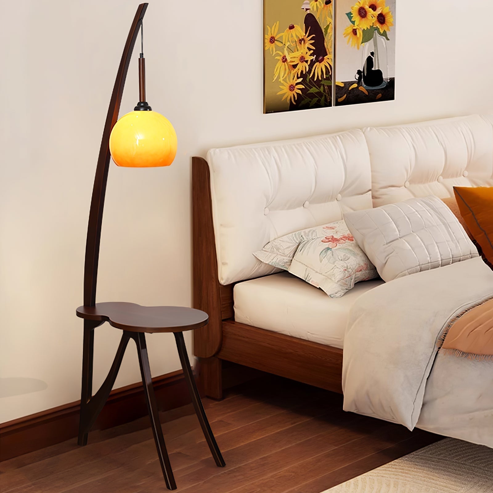 Arc Wood Suspended Floor Light, Floor Lamp, detail 12