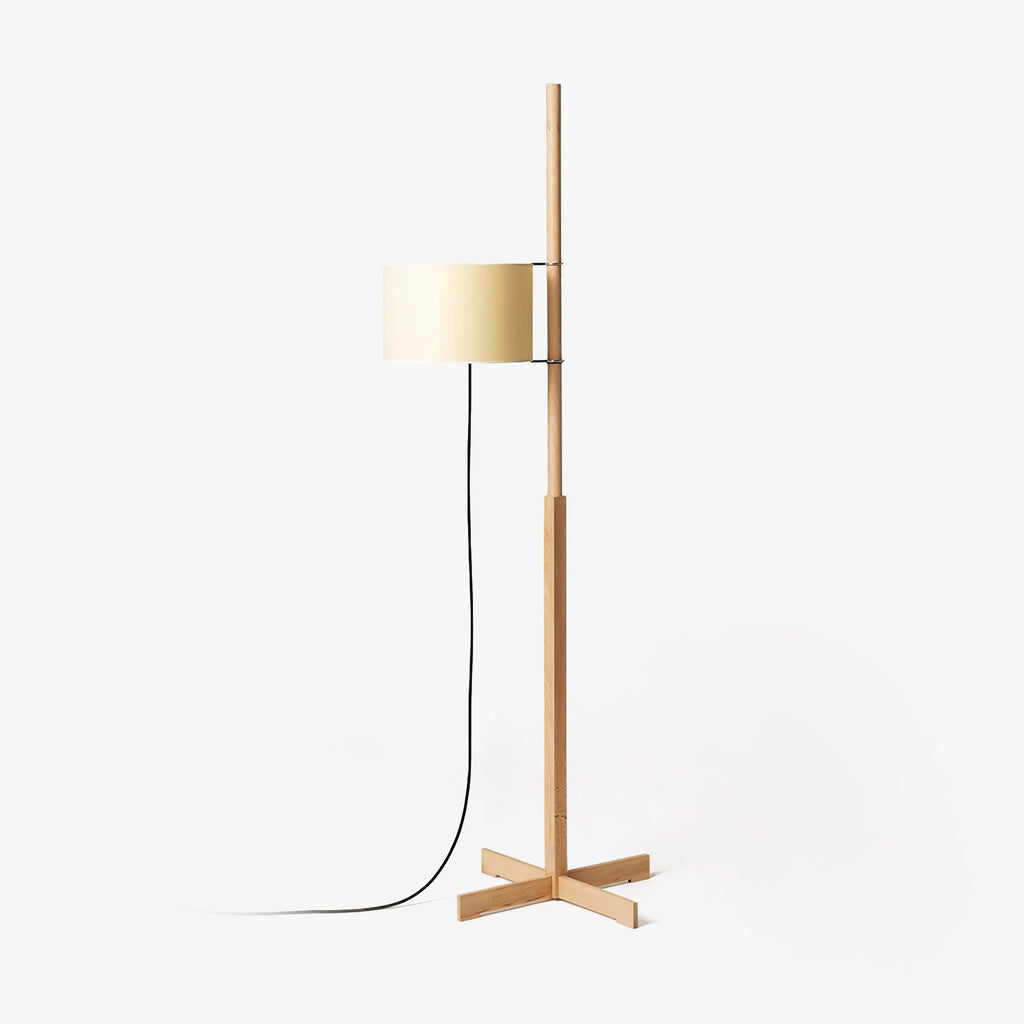 Svelte Silhouette Floor Light, Floor Lamp, Metal, Gold & White ∅ 12.6″ x H 69.3″
