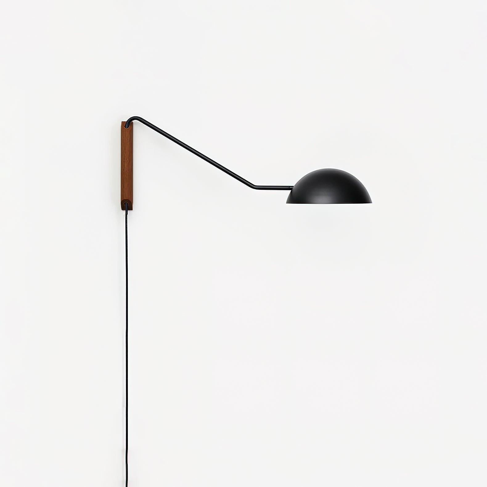 Swing Dome Wall Light Wall Light - W 40.6″ x H 11.8″ Wood, Plug-In Wall Sconce, detail 24