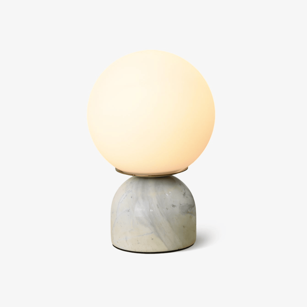 Sylas Marble Table Light, Bedside Table Lamp, Metal, Dia 15cm x H 23cm