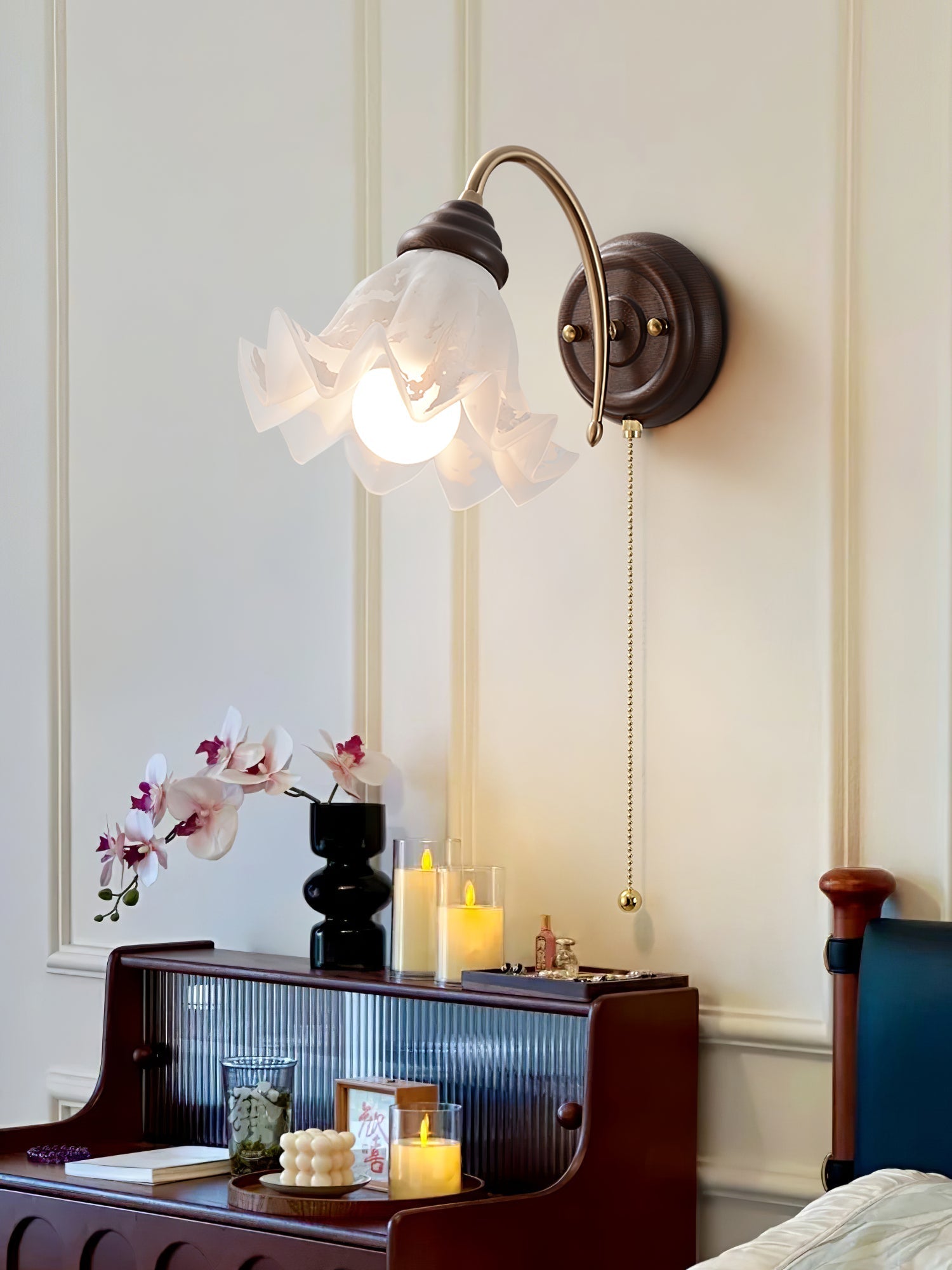 Sylphine Wall Light, Hardwired Wall Sconce, detail 7