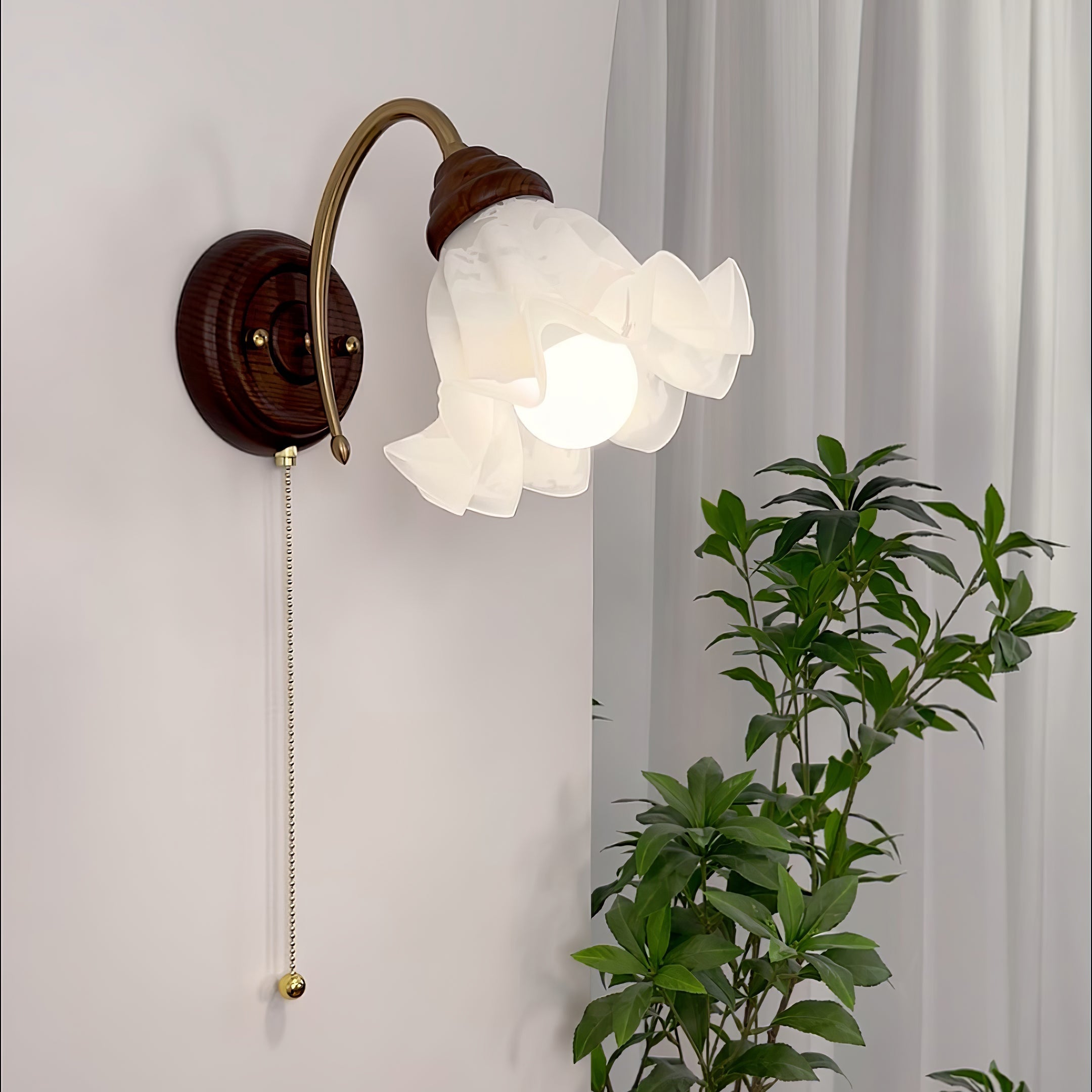 Sylphine Wall Light, Hardwired Wall Sconce, detail 2