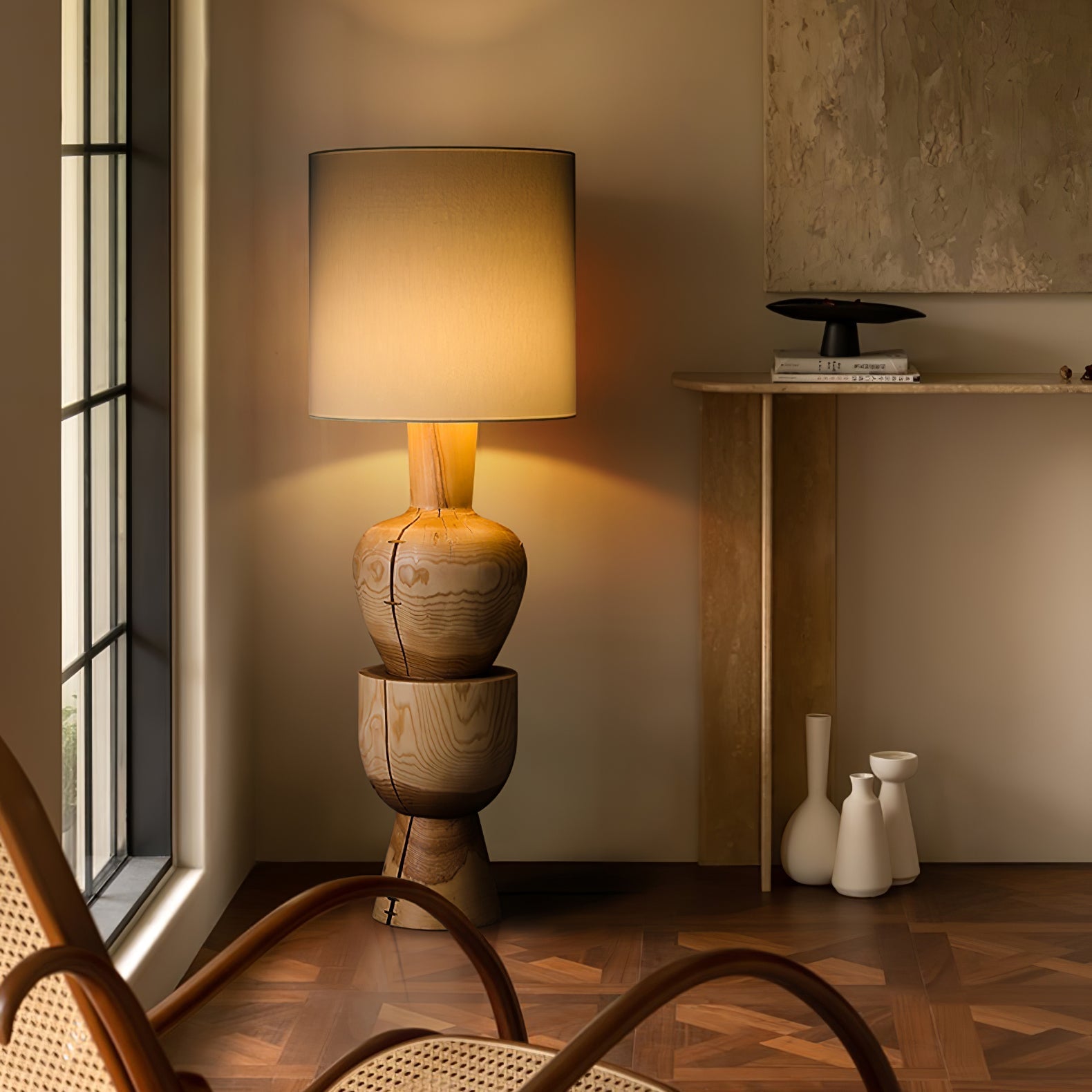 Sylvia Wood Floor Light, Floor Lamp, detail 2