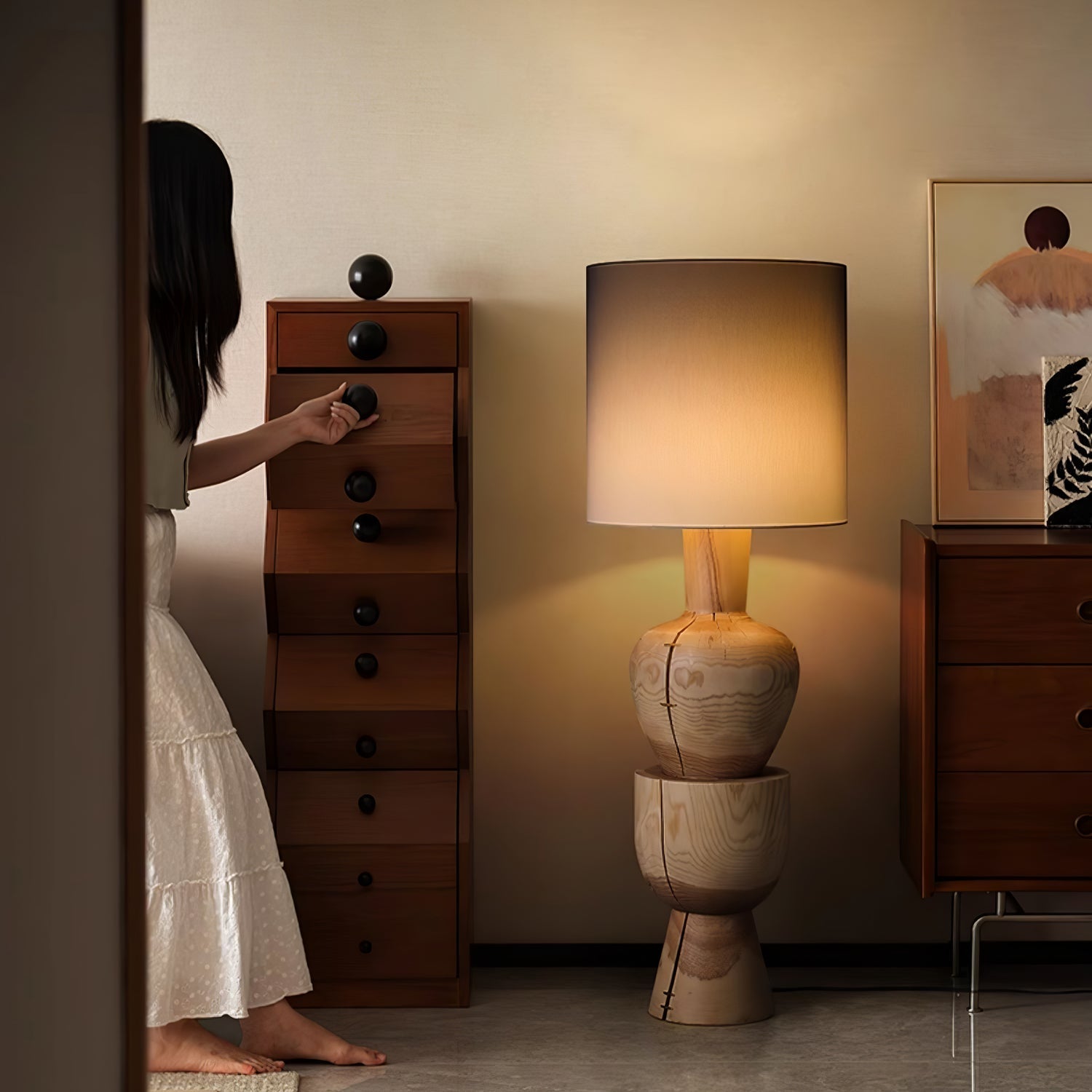 Sylvia Wood Floor Light, Floor Lamp, detail 4