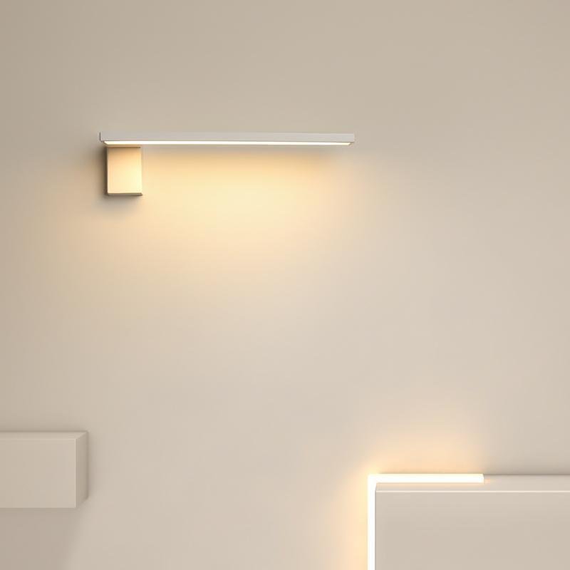 Contemporary LED L Shaped Black White Wall Light, Hardwired Wall Sconce, detail 3