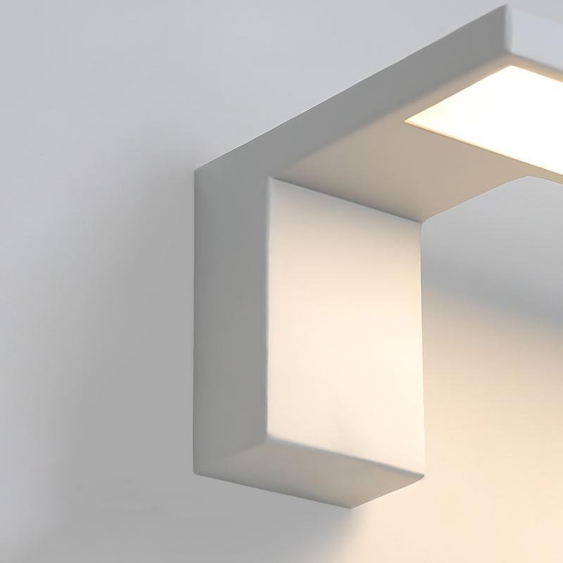Contemporary LED L Shaped Black White Wall Light, Hardwired Wall Sconce, detail 5