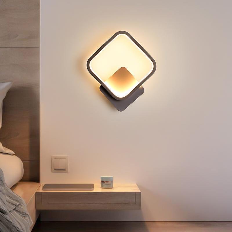 Square Soft Warm Contemporary Nordic Square Style LED Wall Light, Bathroom Wall Sconce, 10"