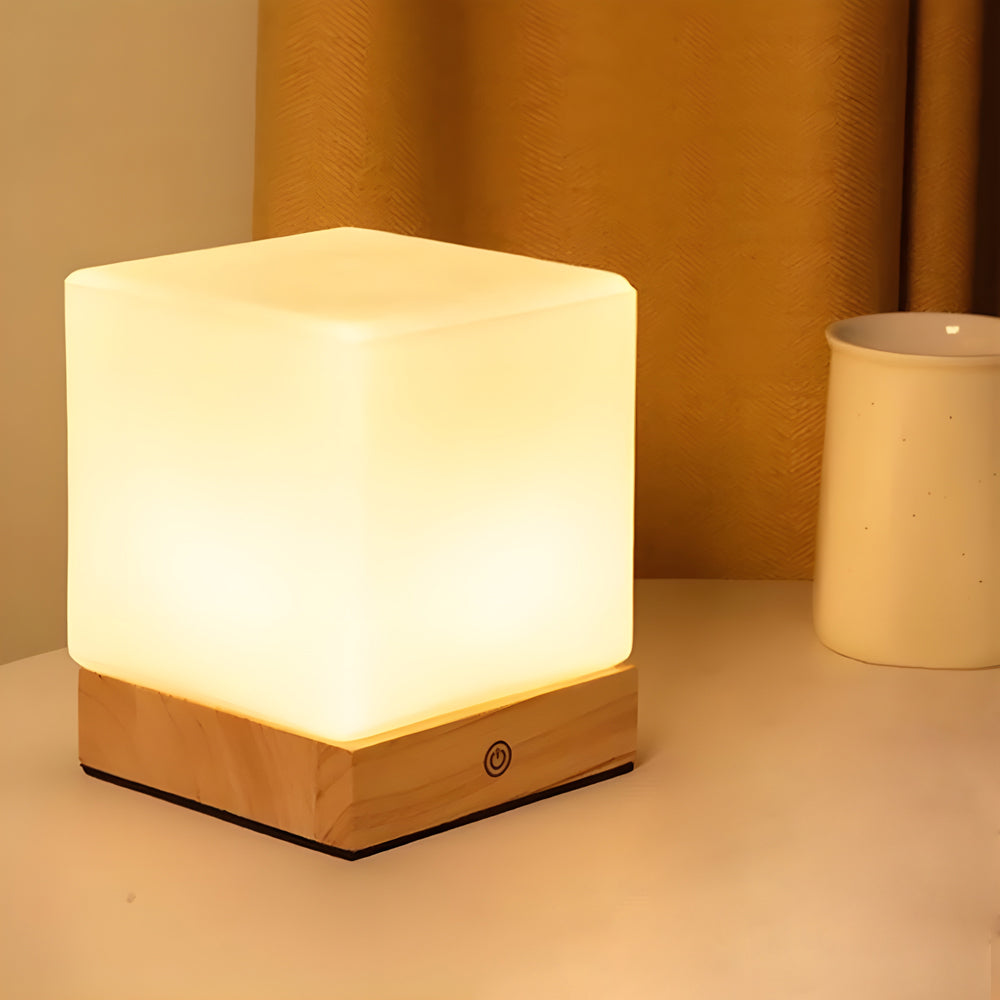Mini Cube LED Table Light Ambient Lighting, Bedside Table Lamp, W 5in x H 1in