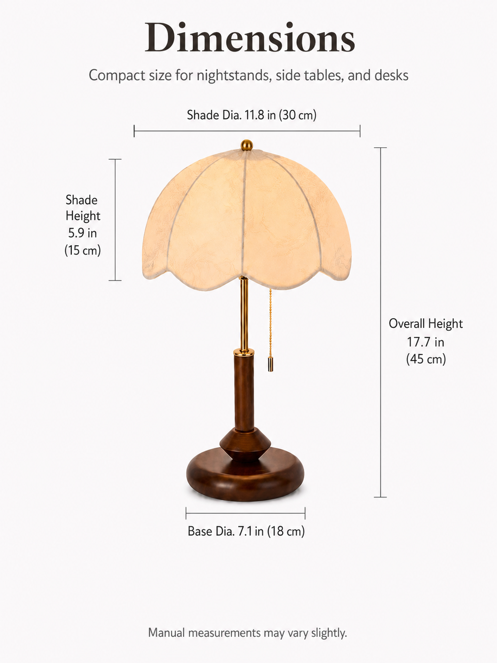 Marielle Vintage Wood Table Lamp｜Tianguang Light